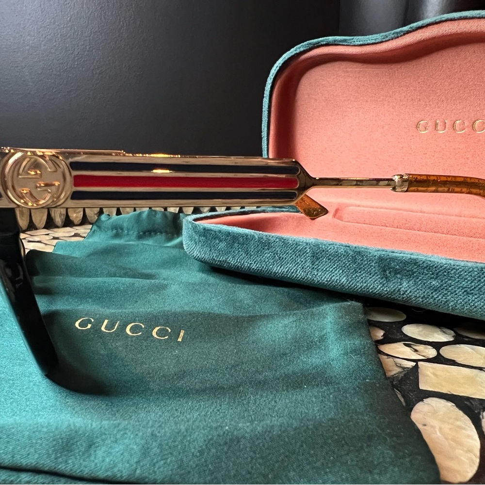 Gucci Square Frame Web Sunglasses - image 3